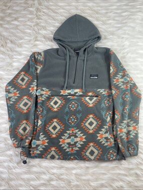 Free Nature Southwestern Fleece Pullover Men's M Gray